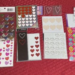 Hearts! Hearts! Hearts! & Crafts Odds & Ends Variety Self Adhesive Stickers