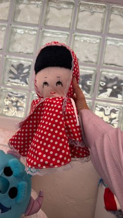 Vintage- Little red riding hood reversible doll