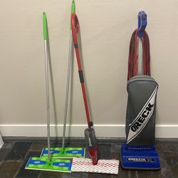 Oreck Vacuum & wet mop and swifter cleaning supplies 