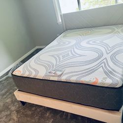Queen Size Bed Frame & Mattress 12” Thick Brand New Delivery Available 