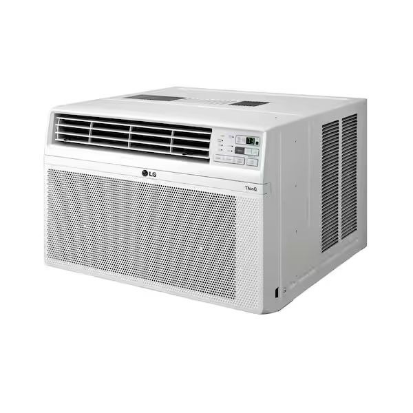 LG 12,000 BTU 115V Window Air Conditioner Cools 550 sq. ft. with Wi-Fi, Remote, Dehumidifier and in White