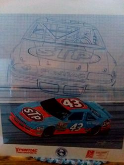 Richard Petty Blueprint Poster Bu Sam Bass