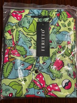 Pokemon Large Venasaur Polyester Hawaiian Shirt!