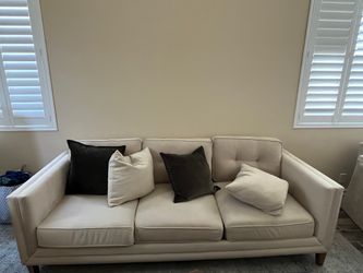 Beautiful white couch and side chair