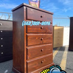 Five Drawer Brown Chest Cajonera De Pino Mueble Cajonera