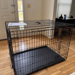 Top Paw Double Door Folding Wire Dog Crate (with Divider Panel)