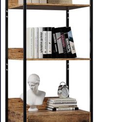 5 Tier Bookshelf With Storage Cabinet 