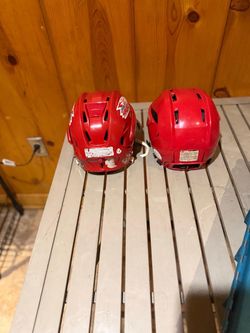 Lot of 2 Medium Hockey Helmets OBO