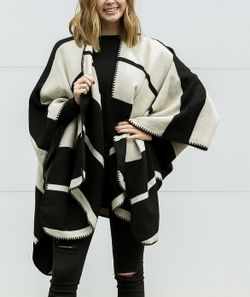 Brand New Cream & Black Stripe Kimono