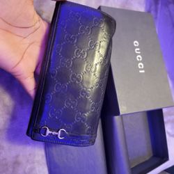 Long Black Gucci Wallet 