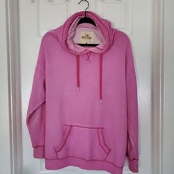 💥 VINTAGE-STYLE HOLLISTER HOODIE (MENS M) – FADED HOT PINK – $10 💥