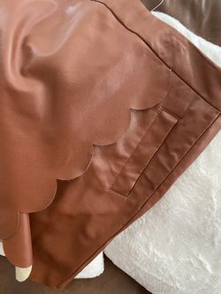 Leather like Brown Skirt New Never Used