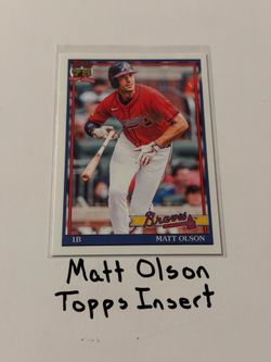 Matt Olson Atlanta Braves All-Star 1st Baseman Topps Short Print Insert Card.