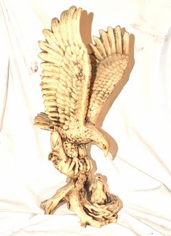 Eagle and Nest Resin Statue