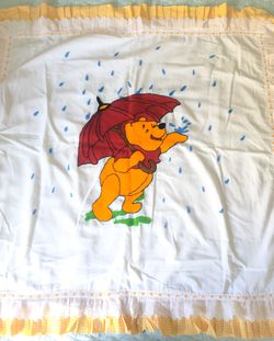 New Winnie the Pooh hand made baby blanket/quilt