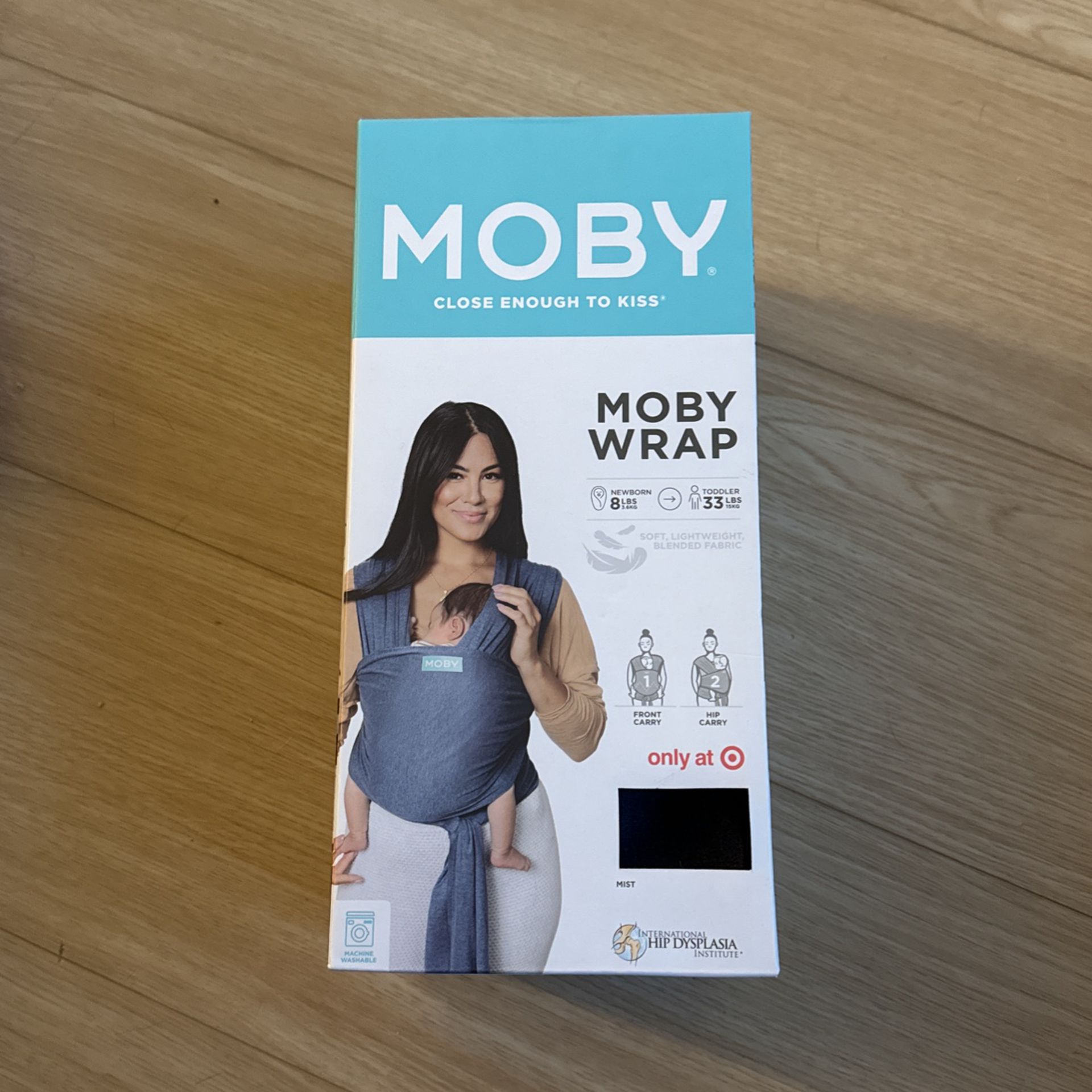 moby wrap baby carrier mist