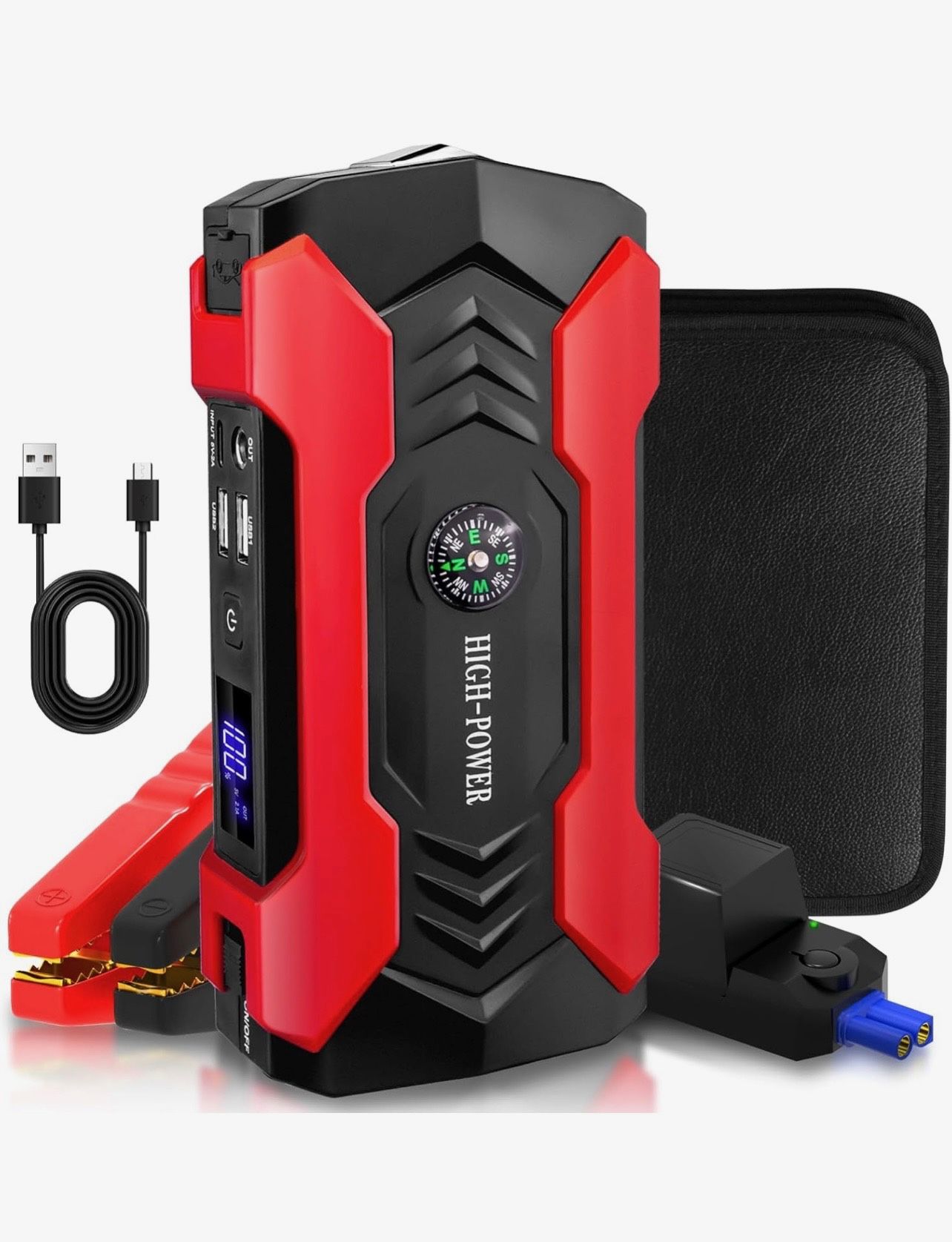 BRAND NEW IN BOX Car Jump Starter, 3000A Peak Car Battery Charger, 12V Jump Box Jumper Battery Pack (up to 10L Gas or 8.5L Diesel)