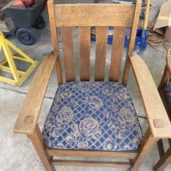 Antique Cir 1900 Solid Oak Summer Chairs 2 