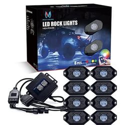 Controller, Timing Function, Music Mode - 8 Pods Multicolor Neon LED Light Kit