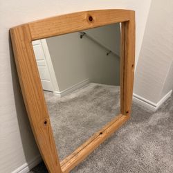 Large Rustic Farmhouse Mirror – 38x39 – Perfect for Airbnb / Entryway Statement