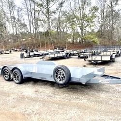 New 7x20 Premium HD Deluxe Car Hauler Trailer With Mag Wheels