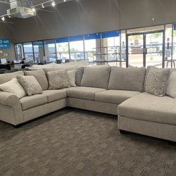 Tan Beige Sectional Couch