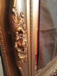 Antique Wooden Frame With Glass.
