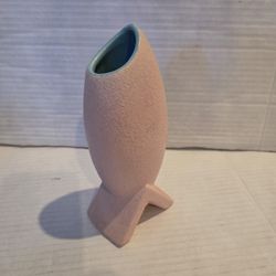 McCoy Vase MCM Mid Century Modern Pottery Home Decor Decoration Pink Aqua Blue Pottery