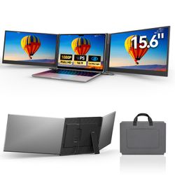 New Laptop Screen Extender 15.6", IPS Plug&Play Portable Monitor for Laptop, FHD 1080P Triple Monitor Extender, Ultra-Slim Travel Extended Screen for 