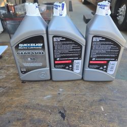Quicksilver Marine Lubricant SAE 90 Gear Lube Sold Boat Three For $40