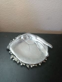 GORGEOUS Arthur Court 1988 Pewter 8" Bunny Plate