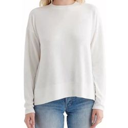 New With Tag Lucky Brand Ultra Soft Cloud Jersey Wrinkle Free Sweatshirt Top