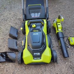 Ryobi 40v Brushless Mower And Blower 