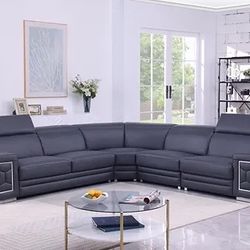 BRAND NEW! Favo Italian Leather Sectional 