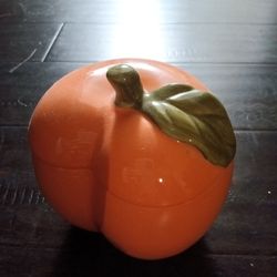 Peach Shaped Ceramic Jar