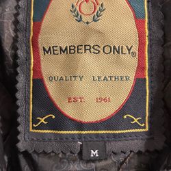 Members Only Quality Leather Jacket 