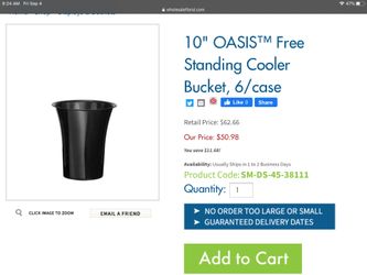 10” floral display bucket used in good condition.