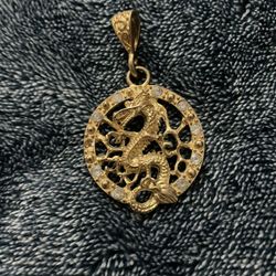 Dragon Pendant (metals And Diamonds Are Not Real)