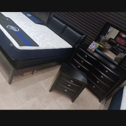 *Spring Sale Event!!!*---Stellar Emily Black Bedroom Sets---From $649!!!---Delivery And Financing👌
