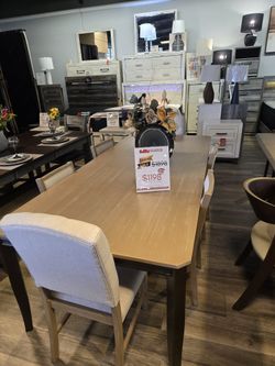 HOLIDAY SALE DINING TABLE 6 CHAIRS APPLY TODAY NO CREDIT NEEDED 120 DAYS SAME AS CASH 