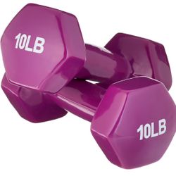 Dumbbell Hand Weight, 10 lbs, Set of 2