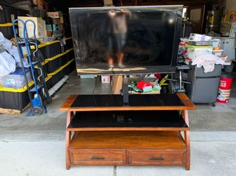 Samsung TV with TV stand