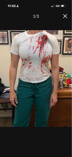 Halloween!! Shirt with axe size 8/10 years old