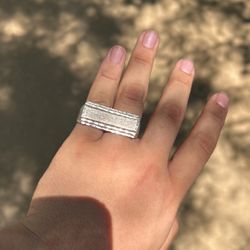 925 Silver Two Finger Ring 