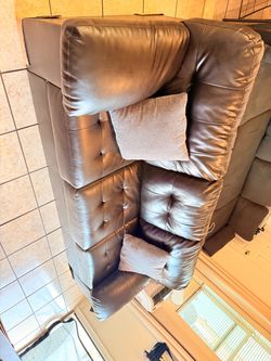 Ashley Furniture Brown Leather Couches