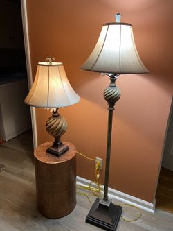 Matching Lamp And Floor Lamp