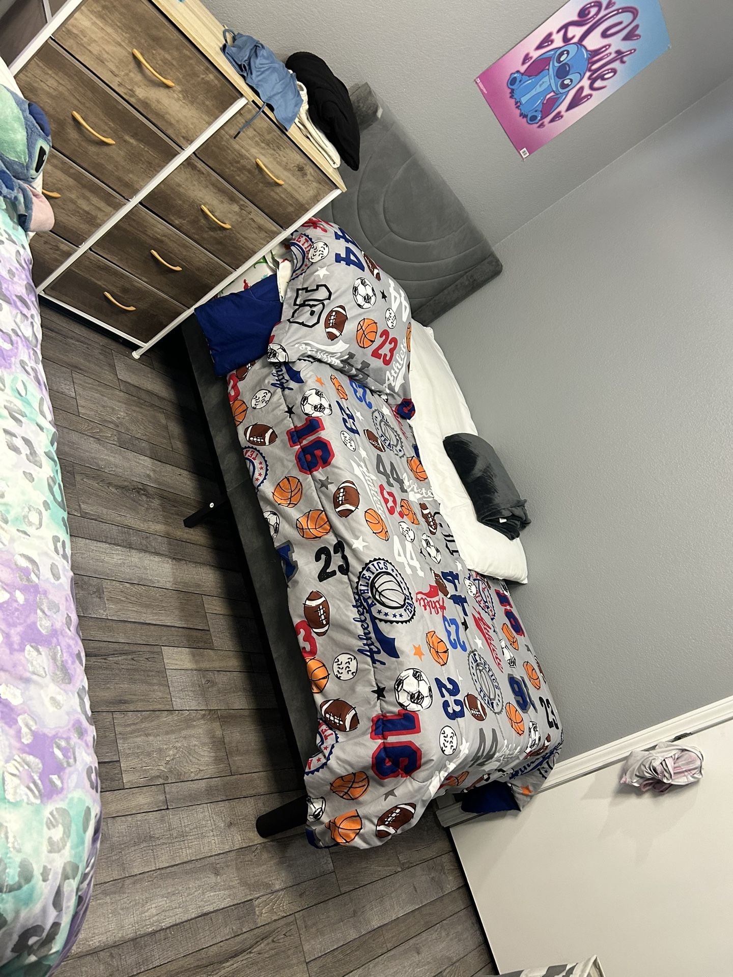 Frame and mattress