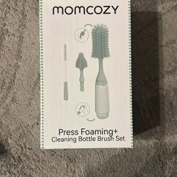 Momcozy Bottle Brush Kit, Innovative Push-Press Design for Better Cleaning - Baby Bottle Cleaner Brush for Baby Bottle, Breast Pumps, Nipples, and Mor