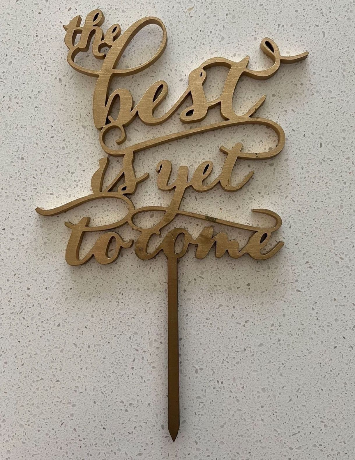 Gold Cake Topper