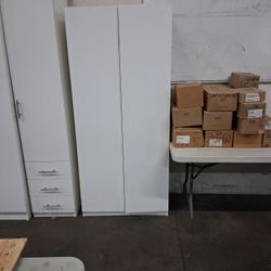 White Laminate Cabinet No Shelves